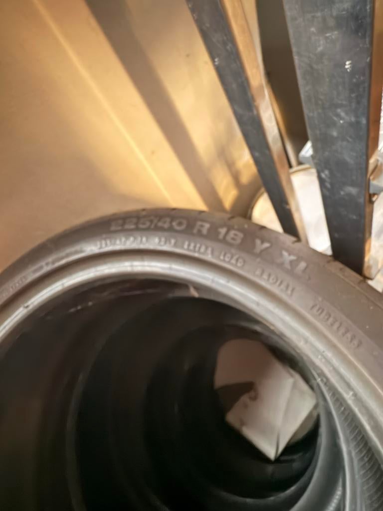 Beschadigde Continental banden met velgen, Auto-onderdelen, Banden en Velgen, Ophalen, 18 inch, Gebruikt, Banden en Velgen