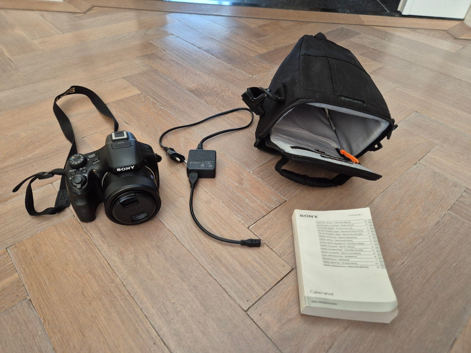 Sony HX400V camera zoomlens, Audio, Tv en Foto, Draagriem, Zo goed als nieuw, Compactcamera, Sony