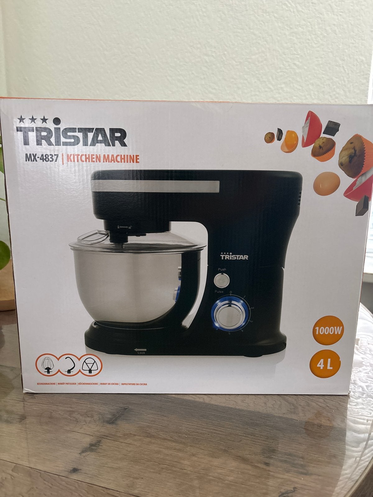 NIEUW! Tristar MX-4837 Keukenmachine - 1000W, 4L, 3 tot 4 liter, Ophalen, Nieuw, 3 snelheden of meer