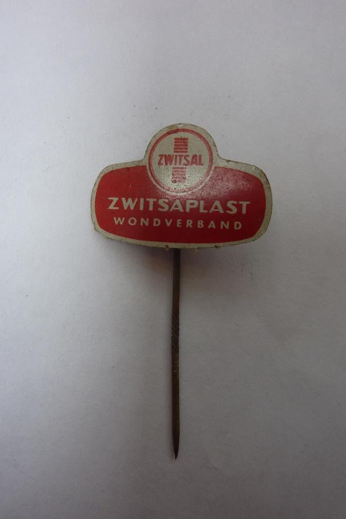 speldje Zwitsal Zwitsaplast wondverband, Verzamelen, Ophalen of Verzenden, Gebruikt, Merk, Speldje of Pin