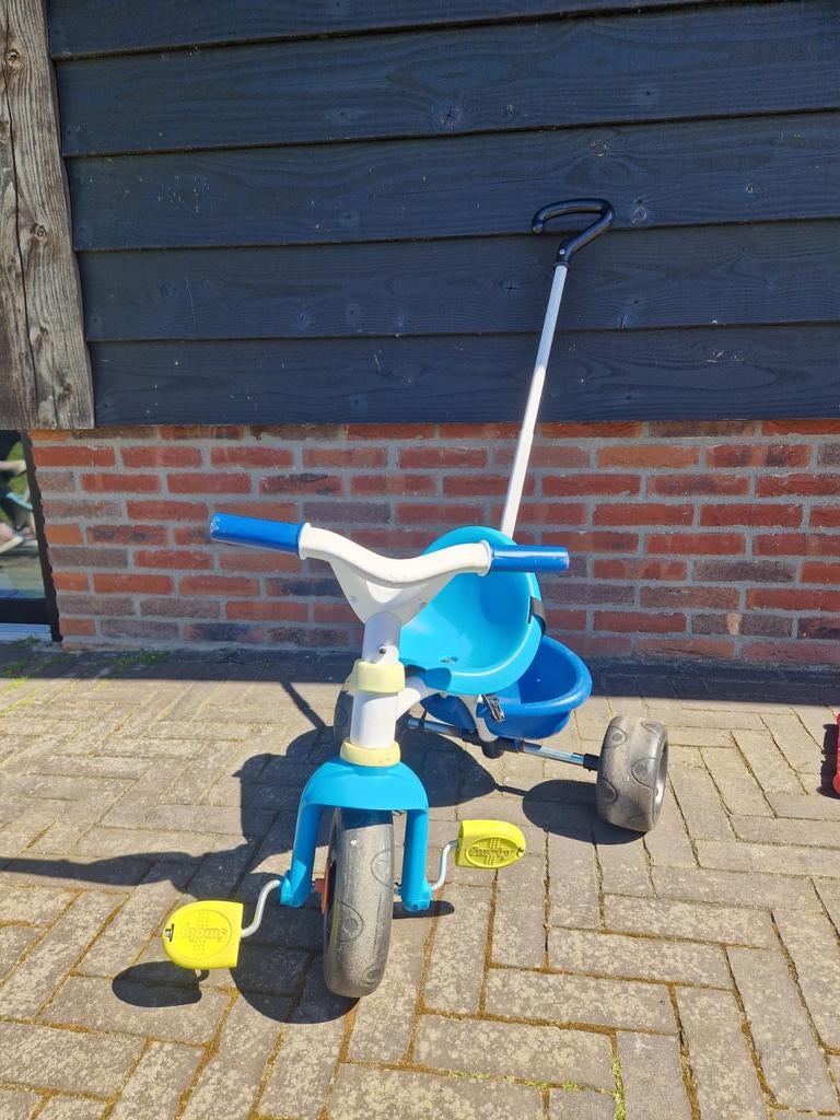 Smoby driewieler met duwstang, Ophalen, Gebruikt, Smoby, Duwstang