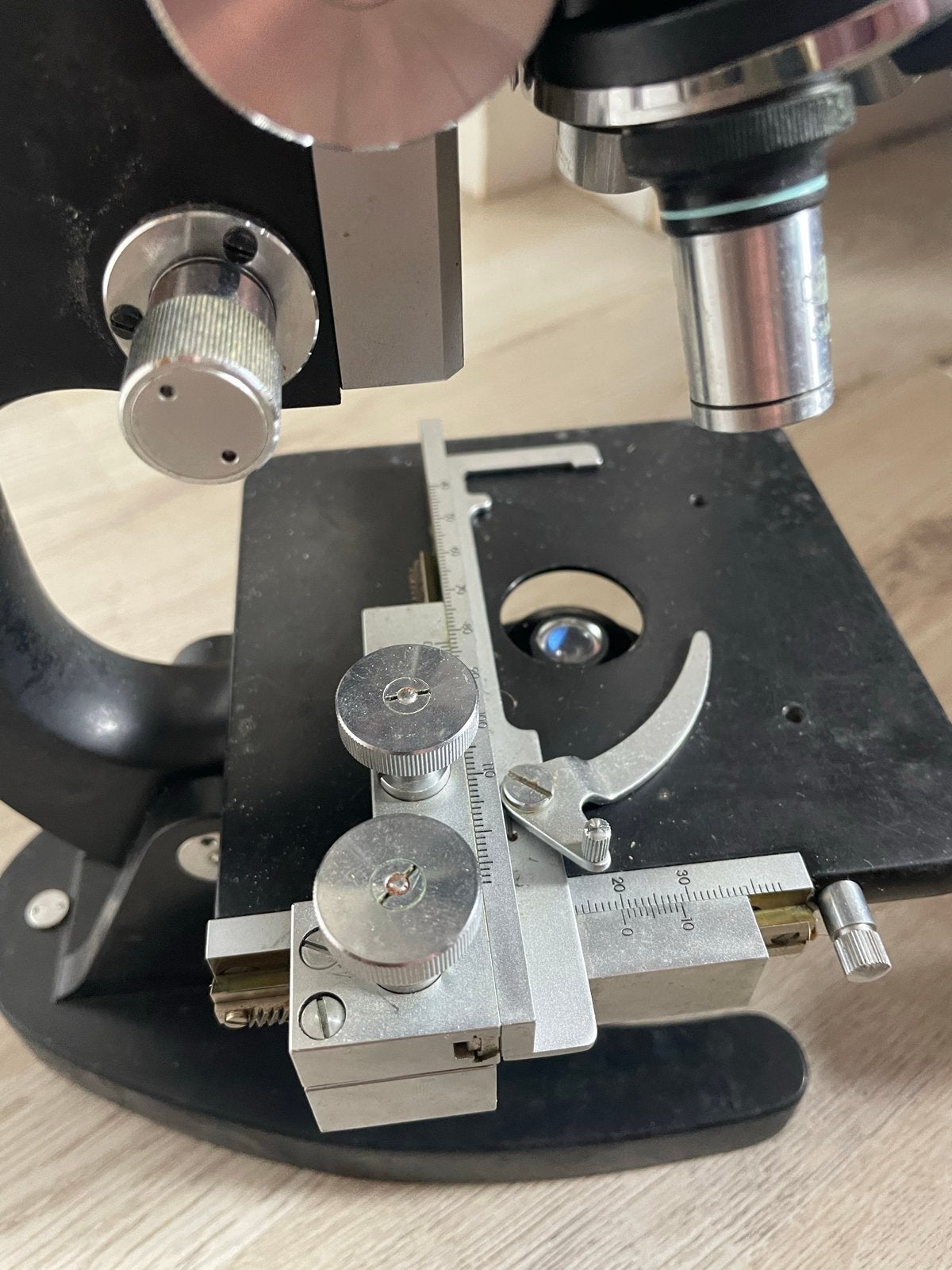 Olympus Microscoop in houten kist met toebehoren, Audio, Tv en Foto, Optische apparatuur | Microscopen, Ophalen, Gebruikt, 1000x of meer