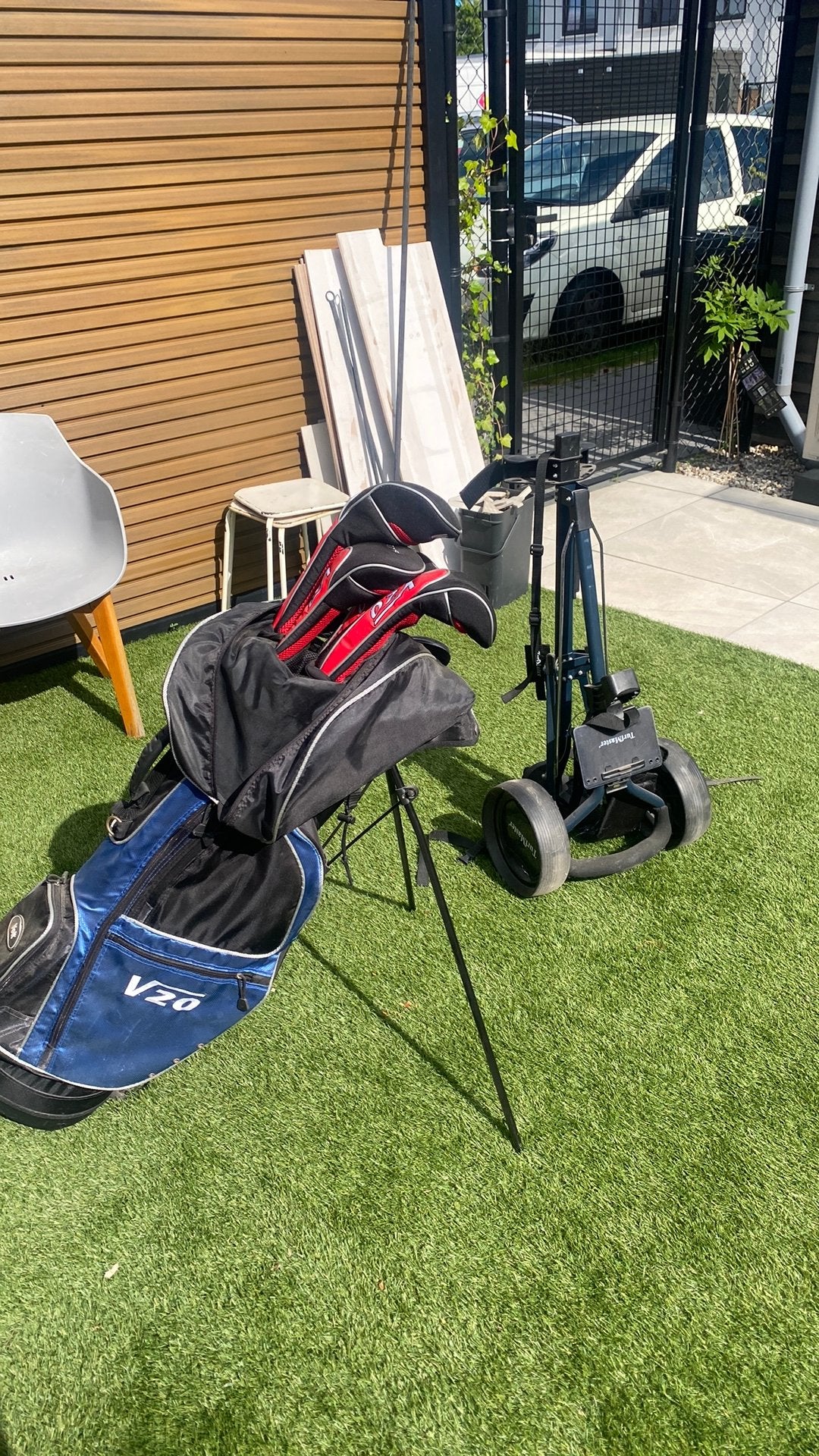 Golfkar incl tas, Ophalen, Gebruikt