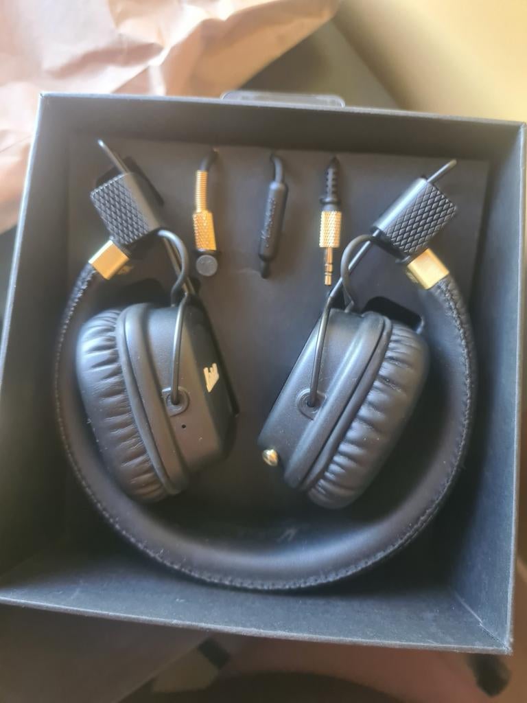 Marshall II headphones koptelefoon black/gold zwart/goud, Ophalen, Zo goed als nieuw, Overige merken, Bluetooth