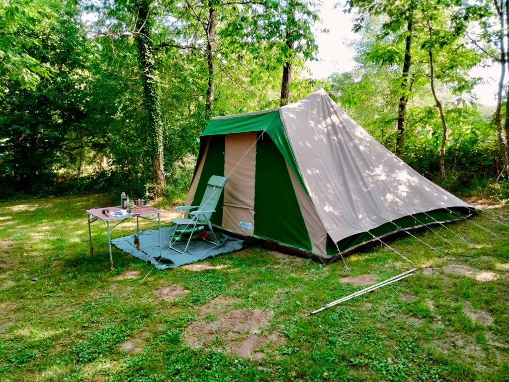 Prachtige Ten Cate Japio piramide tent, ritsbare grondkuip, Caravans en Kamperen, Ophalen, Gebruikt, Tot en met 4