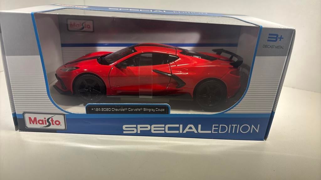 Chevrolet Corvette stingray coupe 2020 maisto 1.24, Hobby en Vrije tijd, Modelauto's | 1:24, Maisto, Ophalen of Verzenden, A, A