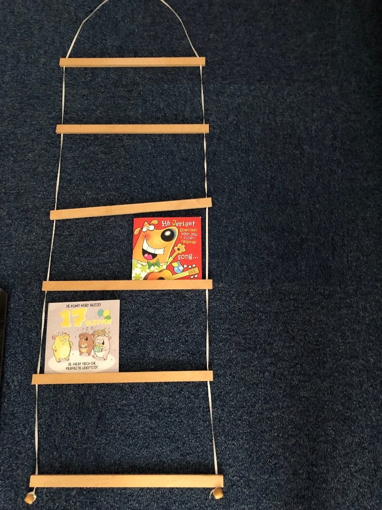 Houten Kaarten-fotohouder smal, 38 cm breed en 122 cm lang, Ophalen of Verzenden, Gebruikt, Hout