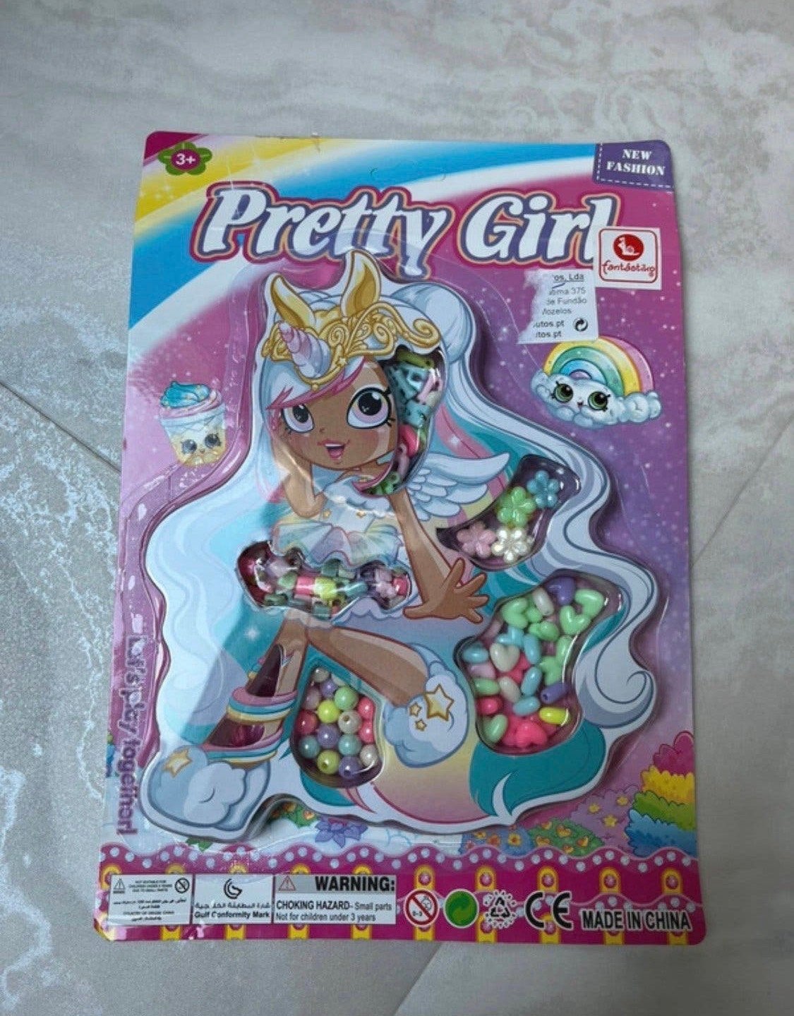 Pretty Girl Eenhoorn Pop met Kralen Set - Nieuw, Kinderen en Baby's, Ophalen, Nieuw, Meisje