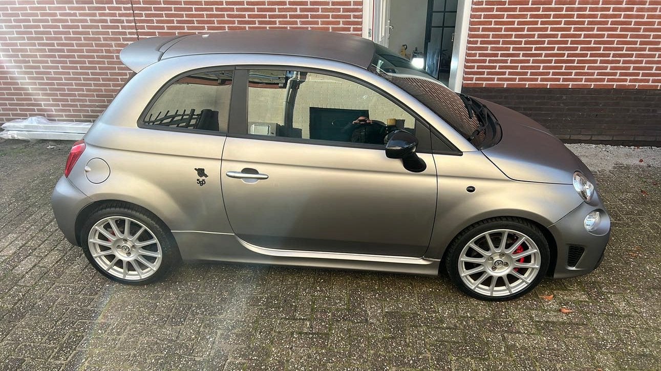 Fiat 500 1.4 Abarth 2008 Grijs, Auto's, Voorwielaandrijving, 15 km/l, 40 €/maand, 4 cilinders
