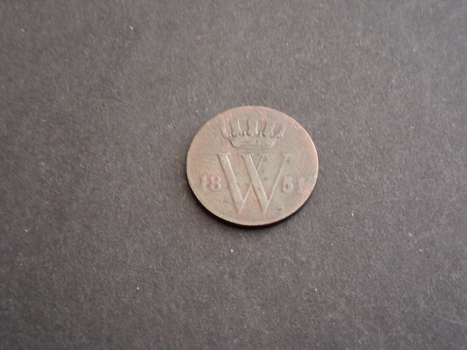1/2 cent Willem 3 ,  1851, Verzenden, Losse munt