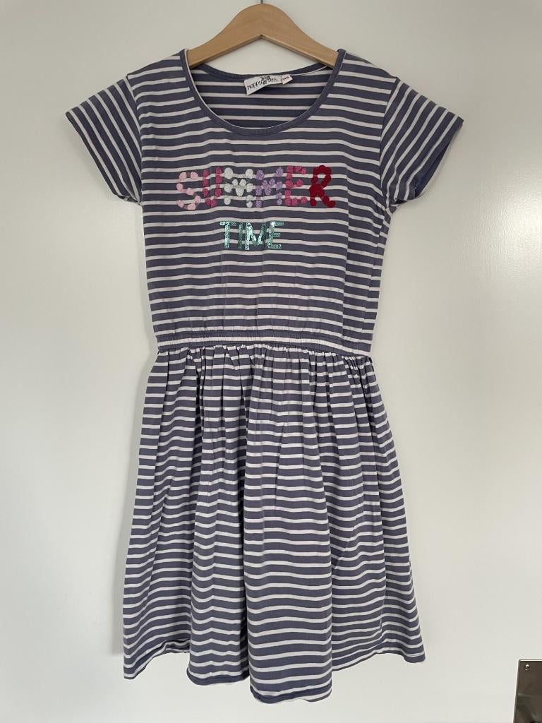 Gestreepte jurk van happy girls maat 146, Ophalen of Verzenden, Gebruikt, Meisje, Jurk of Rok