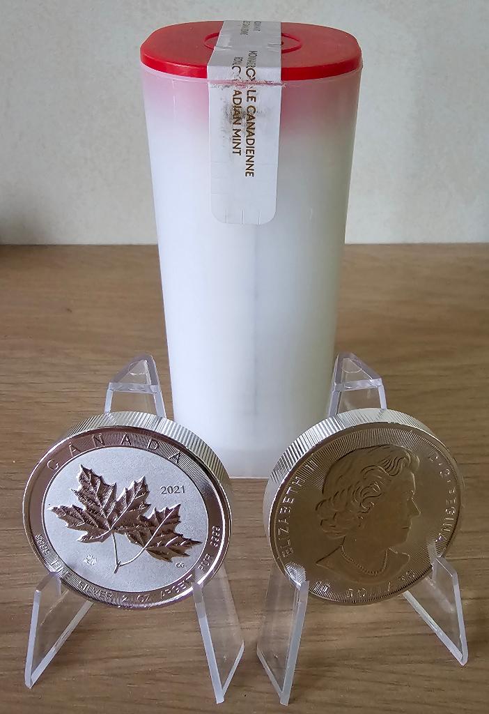 Maple leaf Twin leaf 2 oz .999 zilveren munt, Ophalen of Verzenden, Zilver