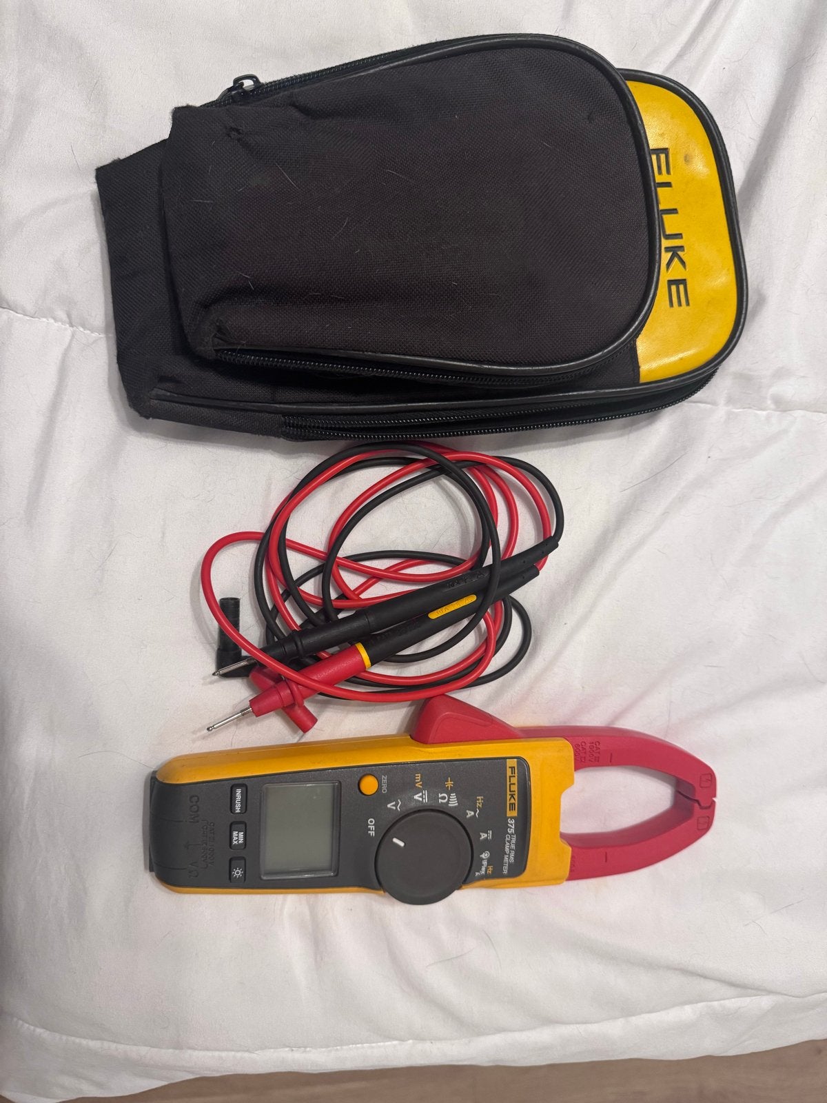 Fluke 375 True RMS Multimeter met Tas, Ophalen of Verzenden, Gebruikt, Multimeter