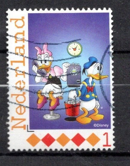 gestempelde zegel. Persoonlijke: Donald Duck, Postzegels en Munten, Ophalen of Verzenden, Na 1940, Gestempeld