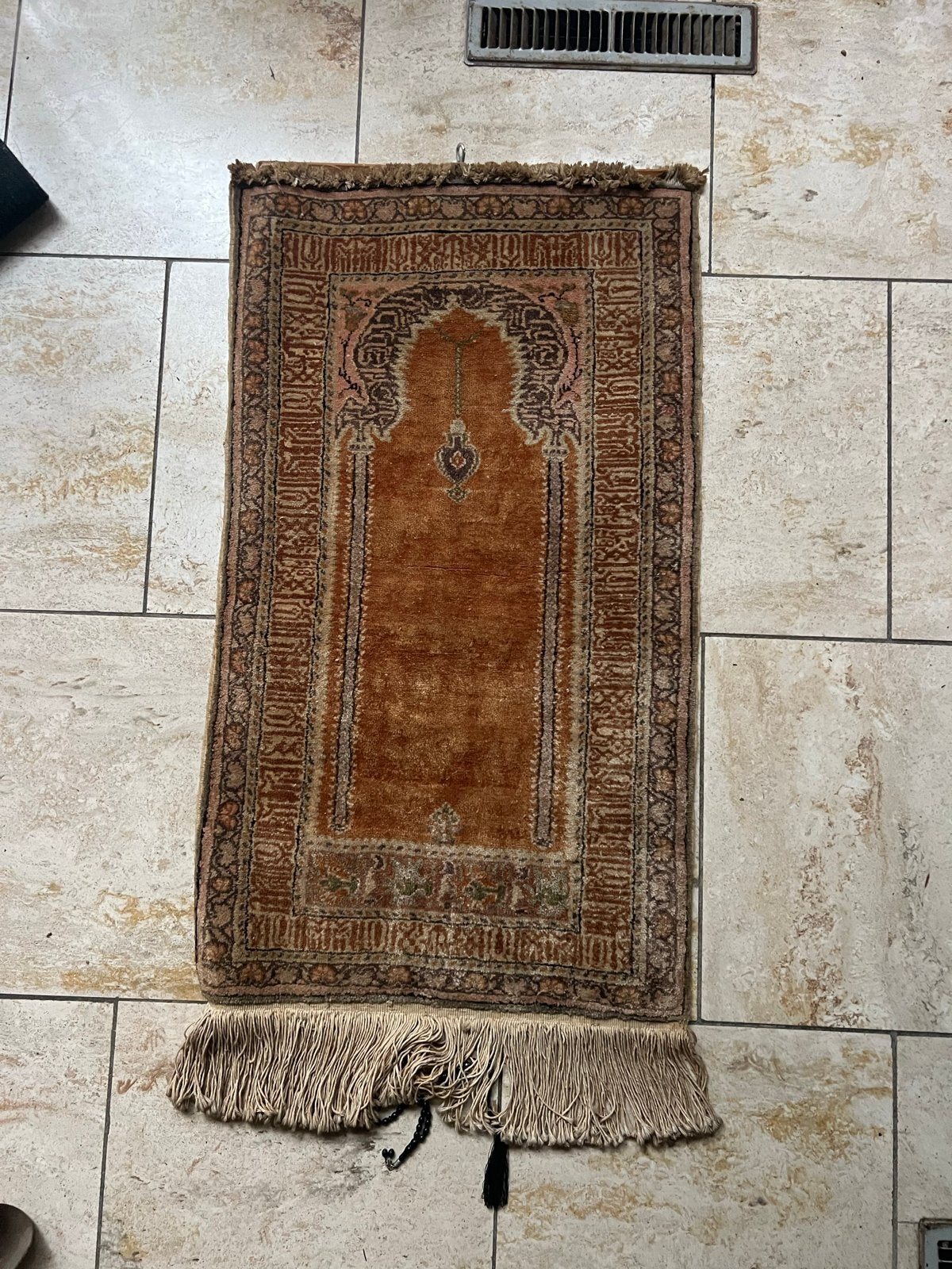 Gebedskleedje - Bruin met traditioneel patroon, Huis en Inrichting, Stoffering | Tapijten en Kleden, Minder dan 50 cm, Gebruikt