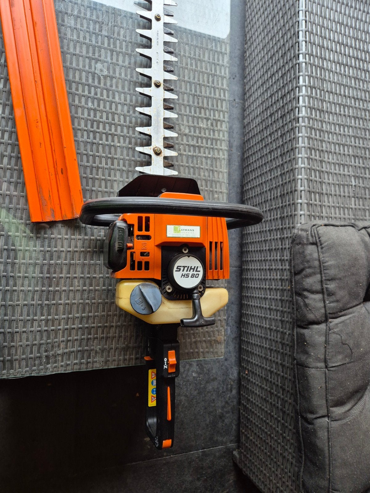 Stihl HS 80 heggenschaar met 75 cm knipblad, Tuin en Terras, Heggenscharen, Ophalen, Gebruikt, Benzine, Stihl