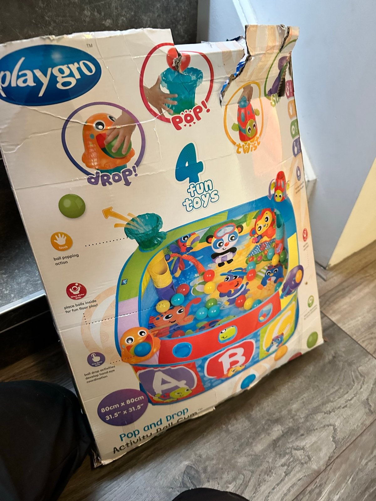 Playgro Pop and Drop Activity Ball Gym met ballen, Ophalen, Gebruikt, Speelkleed