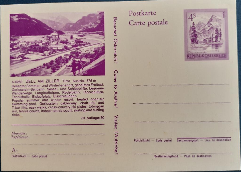 Oostenrijk Briefkaart Zell am Ziller, Ophalen of Verzenden, Briefkaart