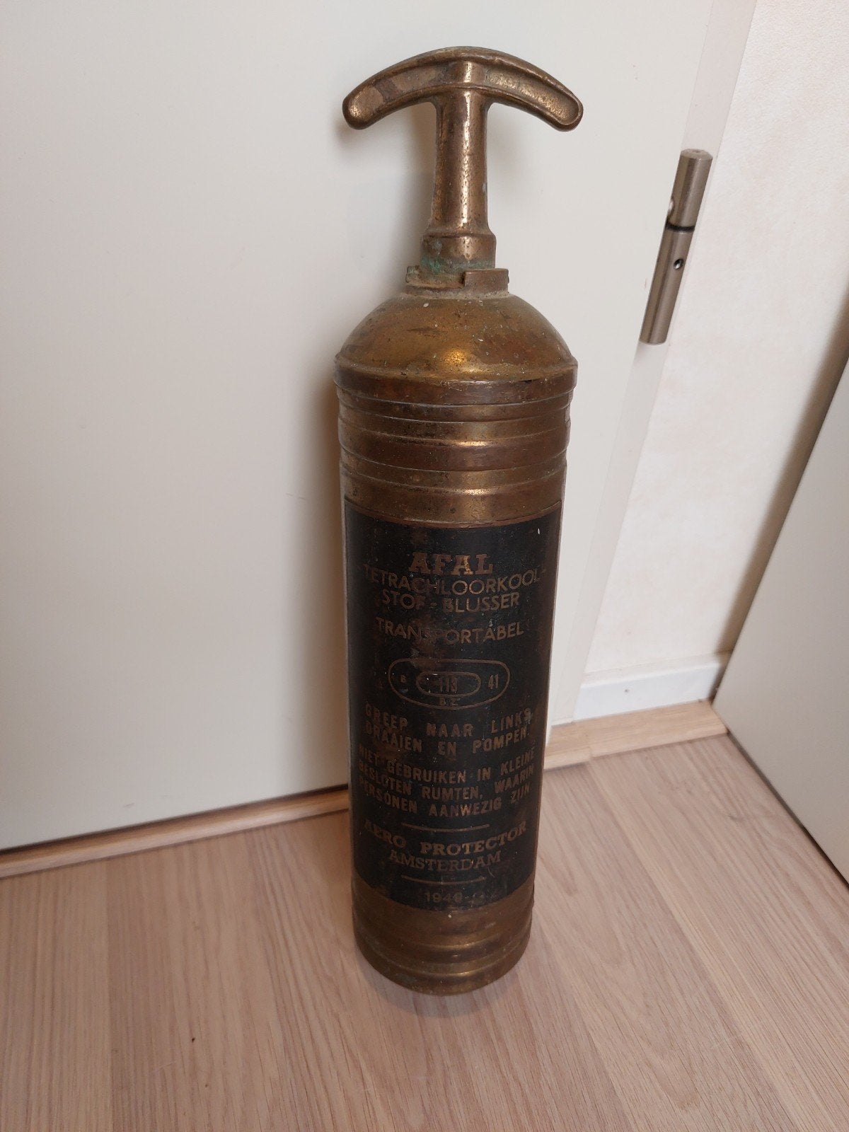 Antieke AFAL Tetrachloorkoolstof Blusser - 1949, Ophalen of Verzenden