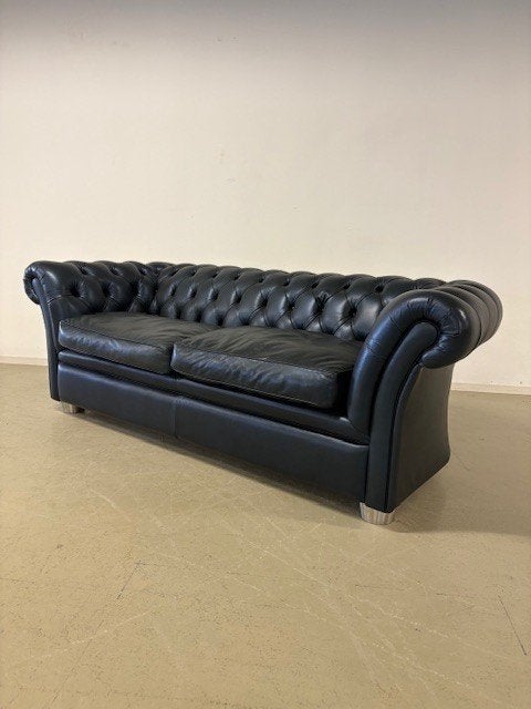 Prachtige, moderne Chesterfield bank, Ophalen, Gebruikt, Driepersoons, Rechte bank