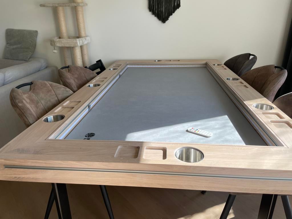 Wood castle bordspel tafel massief eiken, Ophalen, 100 tot 150 cm, Eikenhout, 200 cm of meer