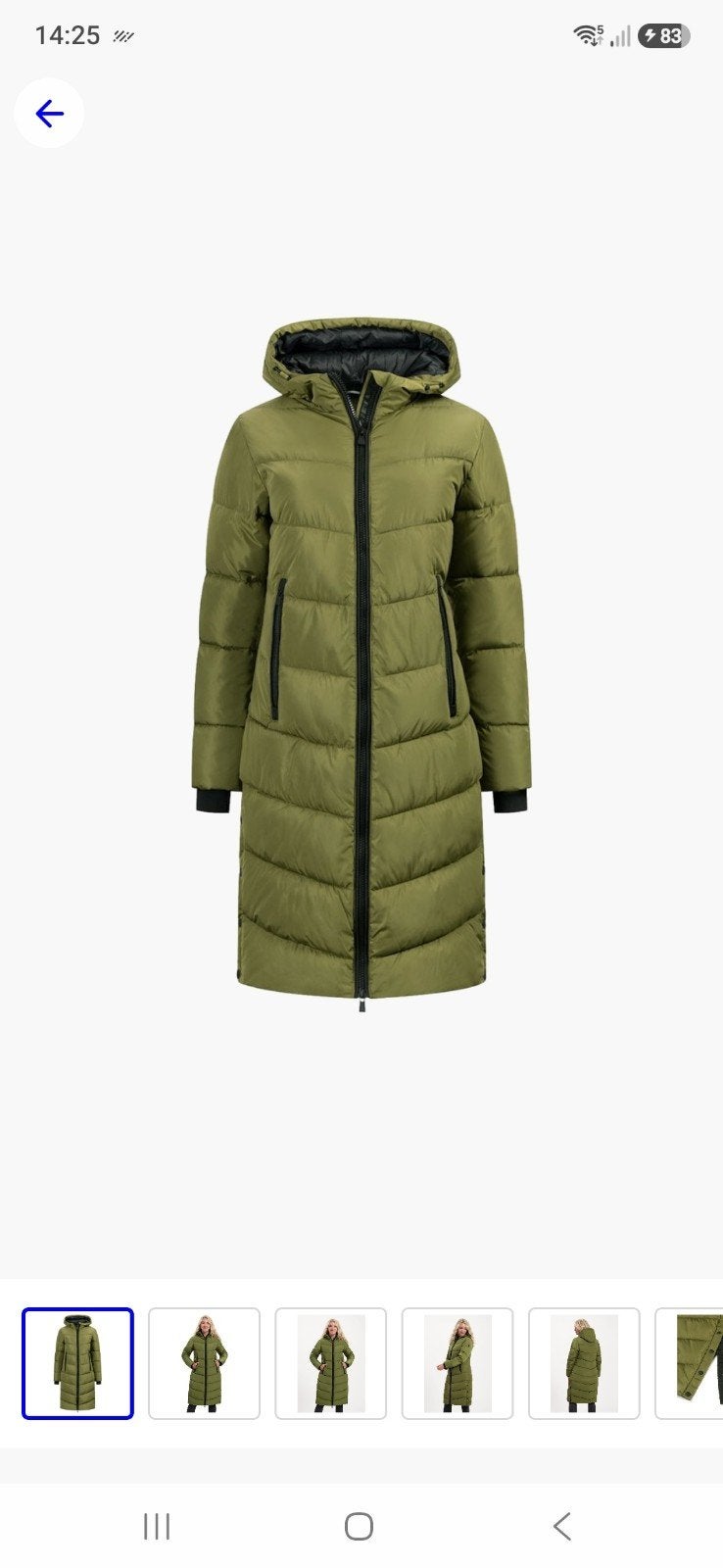 Kjelvik Kiara lange gewatteerde winterjas - Groen, Maat 46/48 (XL) of groter, Ophalen of Verzenden, Zo goed als nieuw, Kjelvik