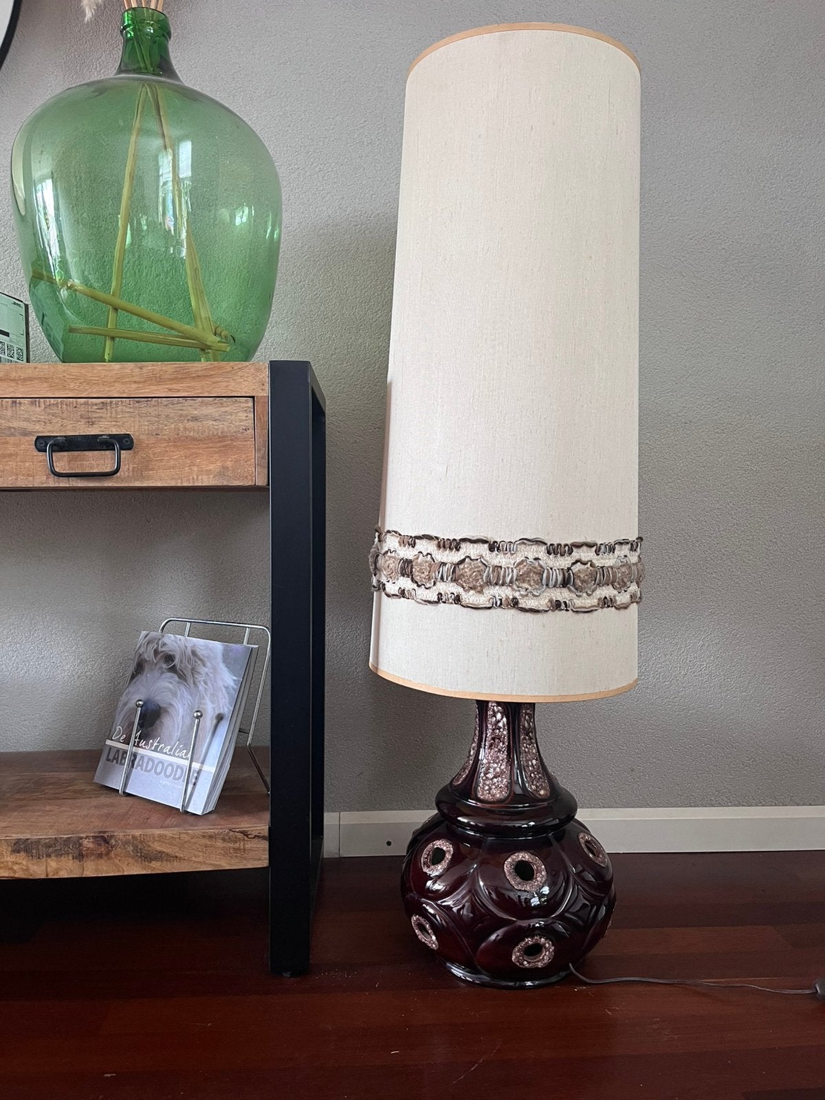 Grote Vintage XL Keramische Vloerlamp/Tafellamp '60 Fat Lava, Ophalen of Verzenden, Overige materialen, Vintage Fat lava, 100 tot 150 cm