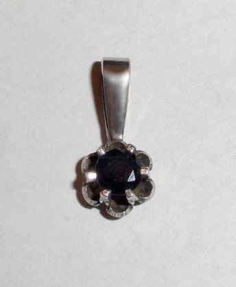 Hanger Saffier Zilver 835, Overige voorstellingen, Verzenden, Zo goed als nieuw, Met edelsteen
