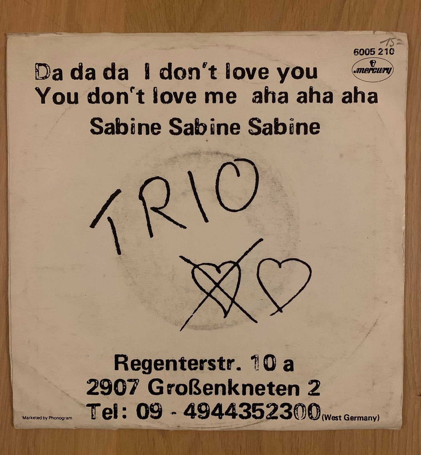 Trio, Gebruikt, 7 inch, Ophalen of Verzenden, Single