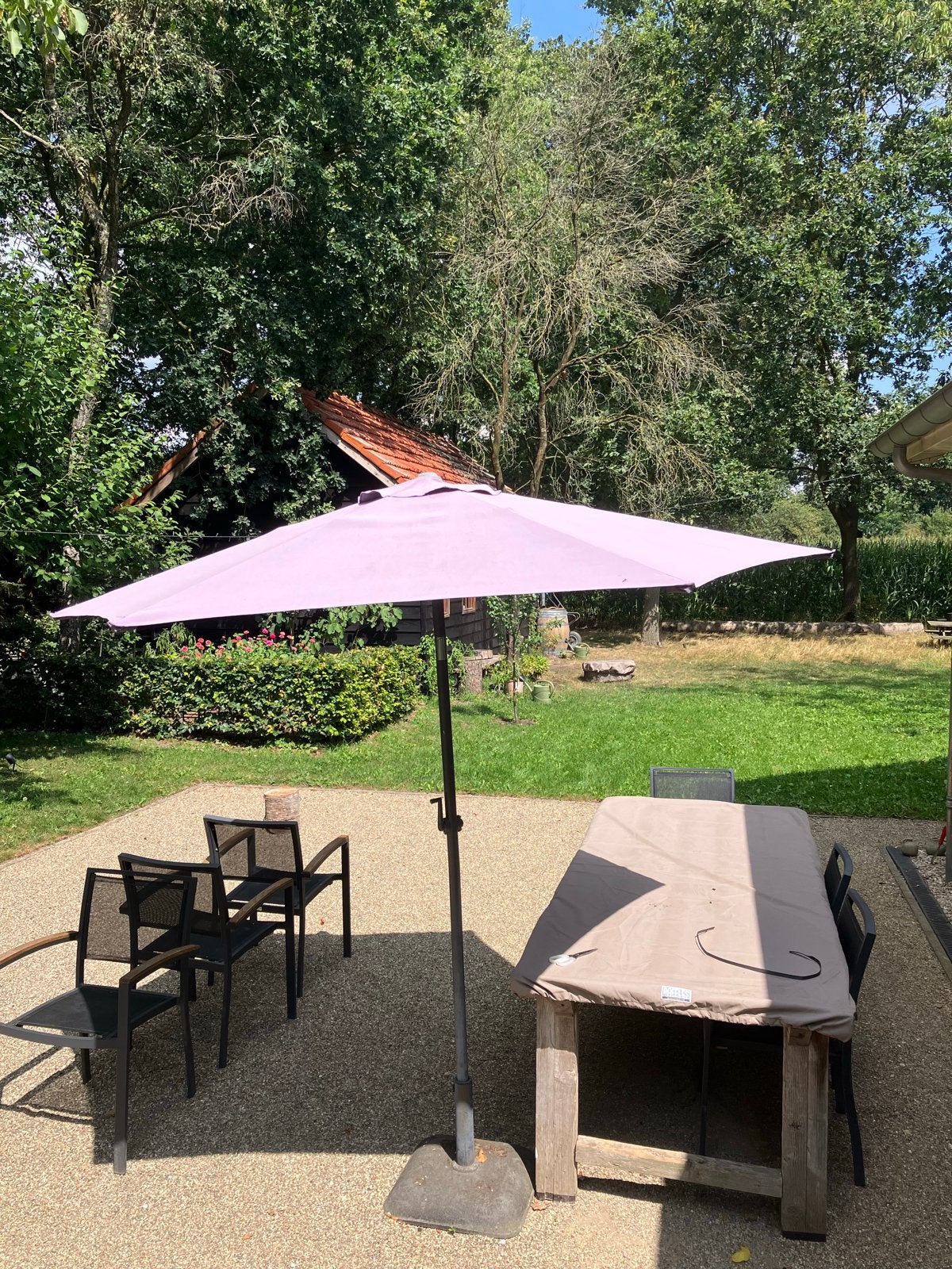 Parasol 2 meter doorsnee - Gebruikt, Ophalen, Gebruikt, 1 tot 2 meter, Stokparasol