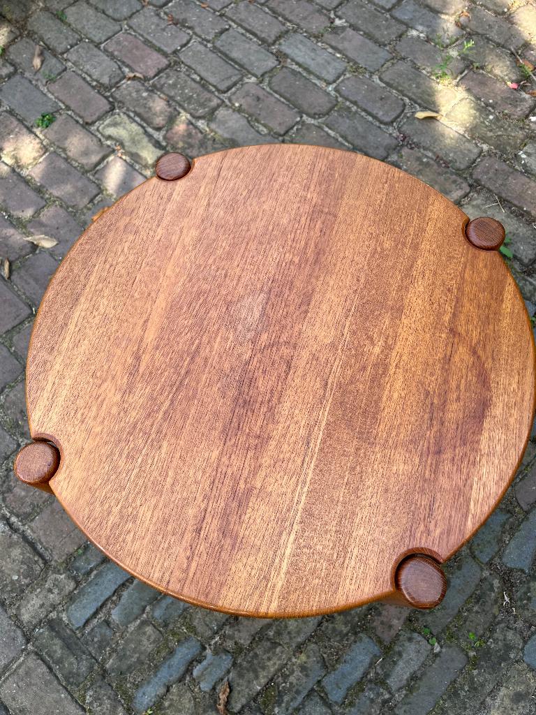 Danish Design Durup Dalling StoleFabrik trolly tafeltje, Deens Danish Scandinavisch vintage, Minder dan 55 cm, Gebruikt, Rond