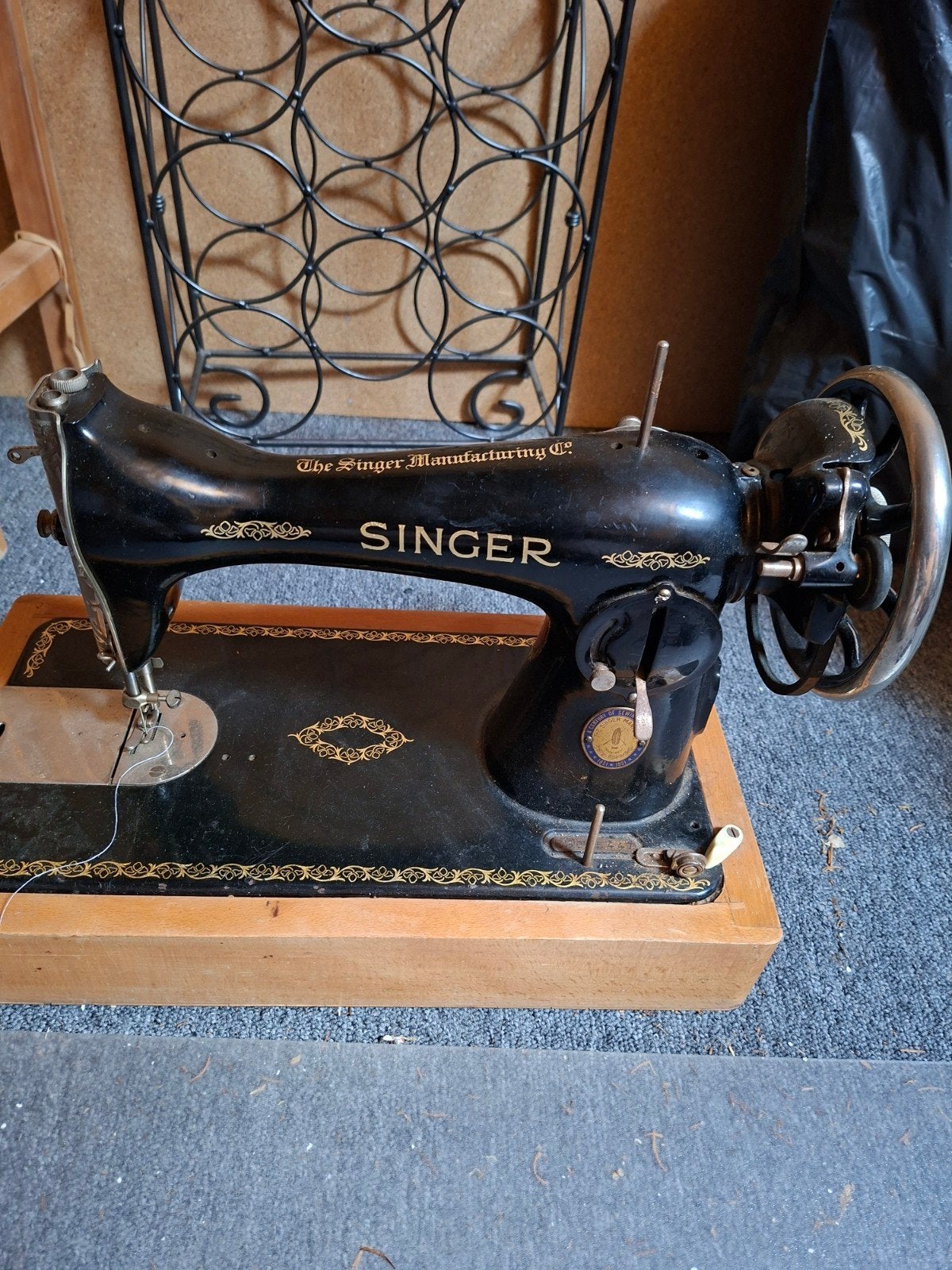 Antieke Singer Naaimachine - Model 15K uit 1951, Ophalen