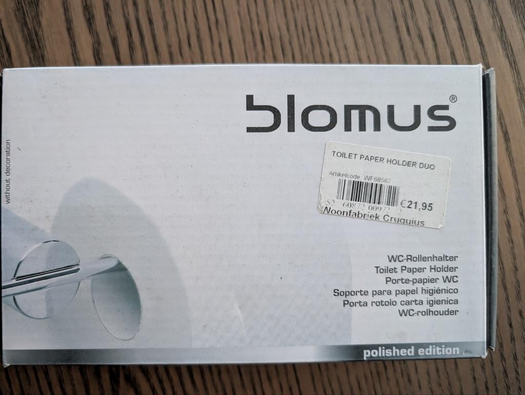 Blomus WC rolhouder - Nieuw in doos, ongebruikt, Huis en Inrichting, Badkamer | Badtextiel en Accessoires, Ophalen of Verzenden