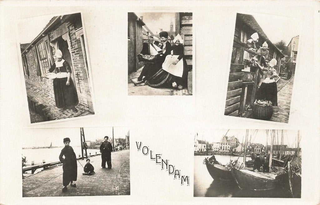 Volendam, Klederdracht, Ophalen of Verzenden, 1920 tot 1940, Gelopen, Noord-Holland