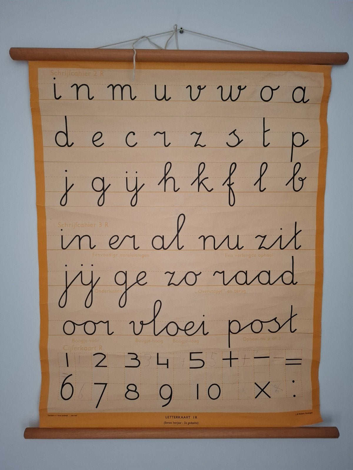 Vintage Schoolplaat Letterkaart Tazelaar c.s. 2e editie, Ophalen