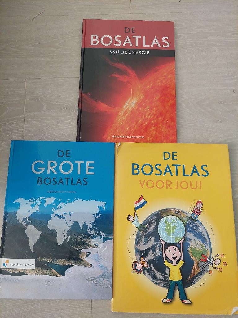 De grote Bosatlas,Bosatlas vd Energie,Bosatlas voor kinderen, Boeken, Atlassen en Landkaarten, Bosatlas, Noordhoff, 2000 tot heden