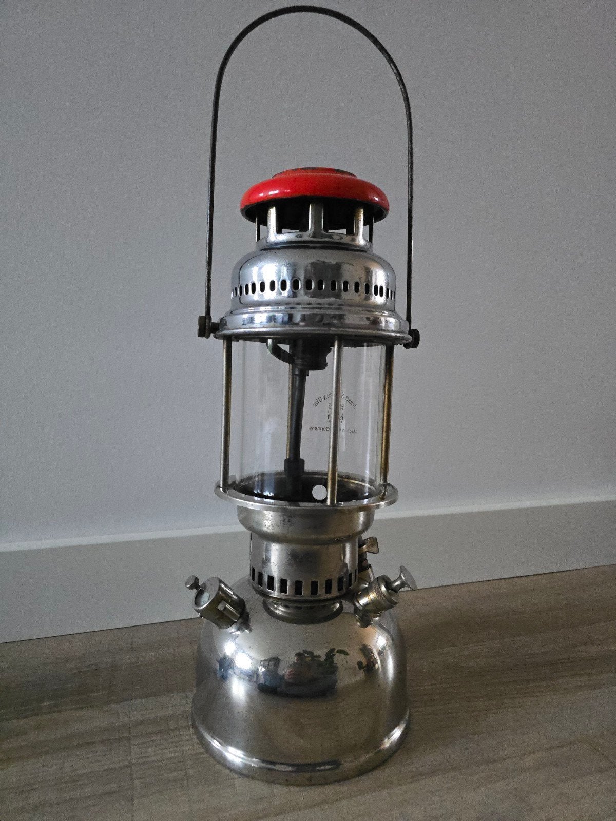 Vintage antieke Optimus 1550 petroleum-druklantaarn €89, Ophalen of Verzenden