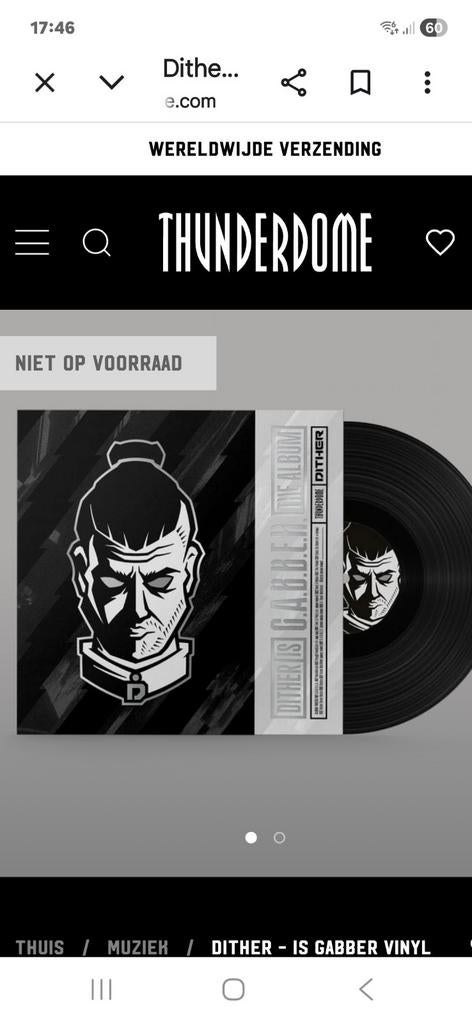Thunderdome dither vinyl 100 euro, Cd's en Dvd's, Vinyl | Dance en House, Ophalen of Verzenden, Nieuw in verpakking, 12 inch