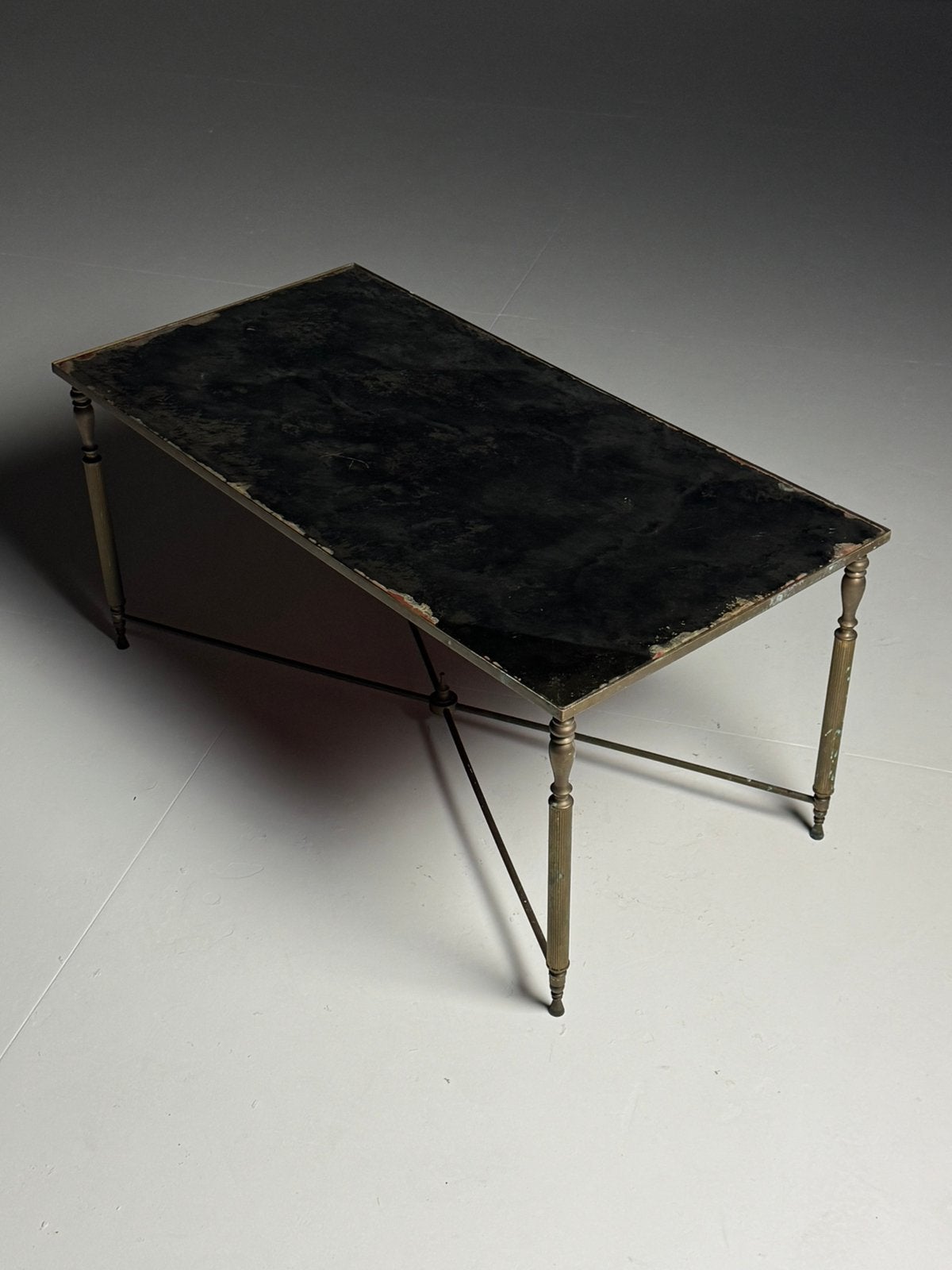 Mid century salontafel met spiegel blad, Ophalen