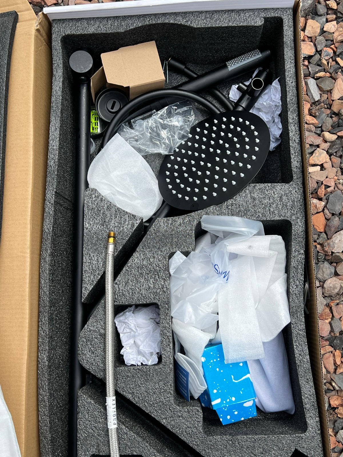 Lomazoo Pandora complete zwarte doucheset met regendouche, Ophalen of Verzenden, Zo goed als nieuw, Douche