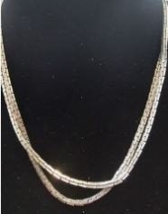 Zilveren 925 ketting, Grosse 1974 Germany. Bijzondere schak., Sieraden, Tassen en Uiterlijk, Kettingen, Verzenden, Gebruikt, Zilver