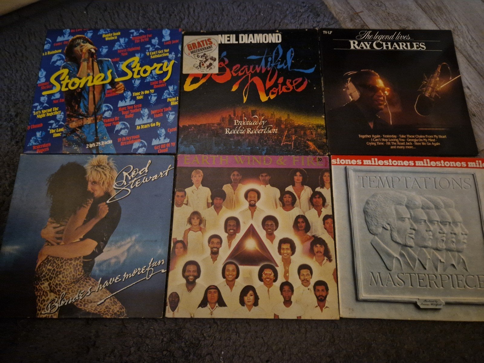 Diverse LP's: The Rolling Stones, Neil Diamond, Ray Charles, Ophalen, Gebruikt, 12 inch