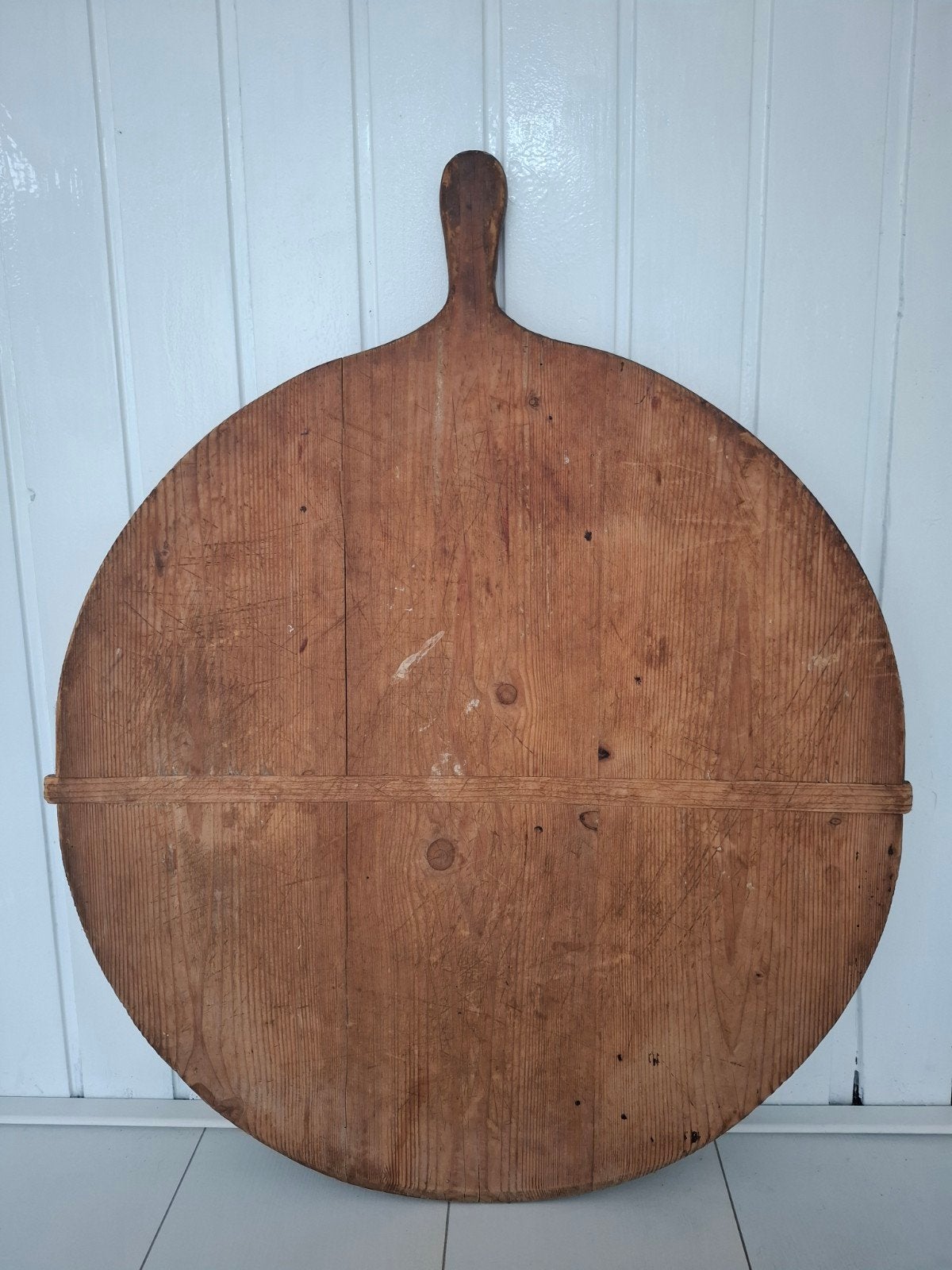 Antieke brocante houten broodplank, Ophalen