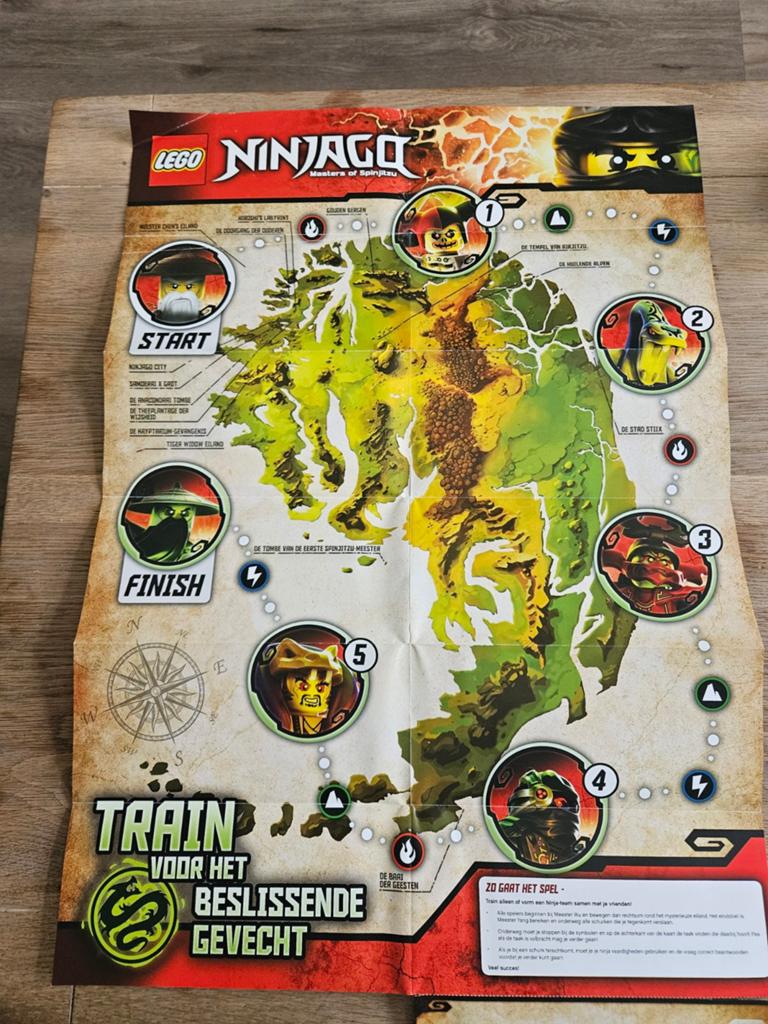 Lego Ninjago Kaart / Poster, Kinderen en Baby's, Speelgoed | Duplo en Lego, Gebruikt, Lego, Overige typen, Ophalen of Verzenden