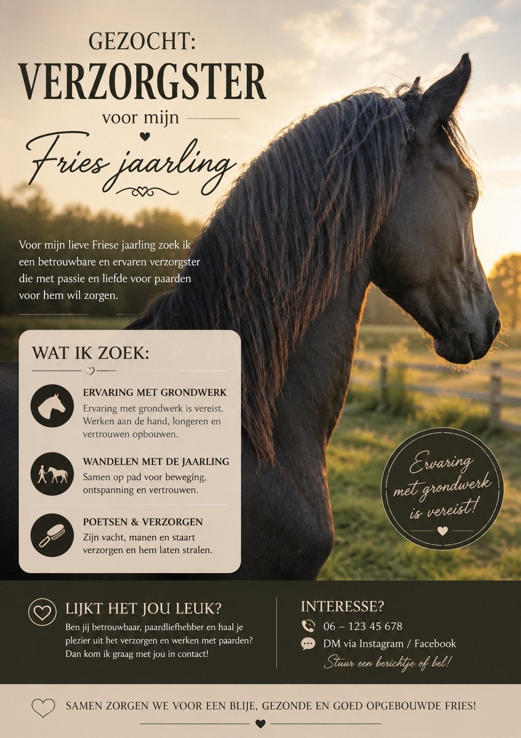Verzorgster gezocht, Dieren en Toebehoren, Stalling en Weidegang