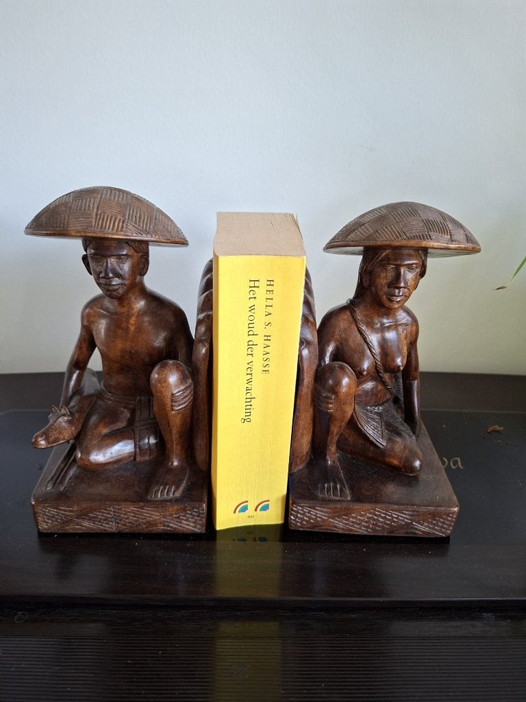 Balinese boekensteunen, Minder dan 20 cm, Natuurlijk materiaal, Ophalen of Verzenden, Handgemaakt