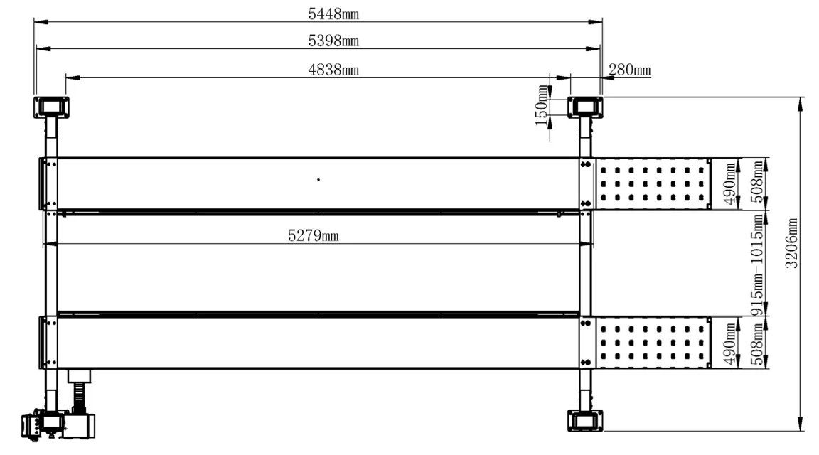 Wolf Tools WL452 4-koloms hefbrug 5,2 meter 5 ton APK, Ophalen, Nieuw