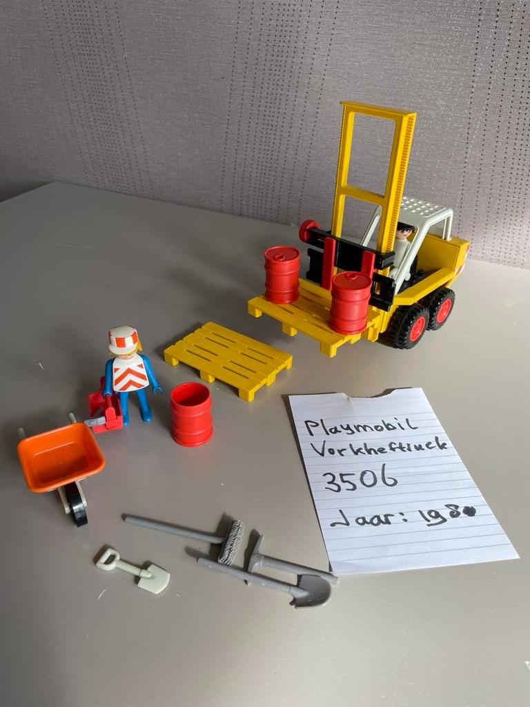 Playmobil vorkheftruck plus accessoires - 3506, Kinderen en Baby's, Speelgoed | Playmobil, Ophalen of Verzenden, Zo goed als nieuw