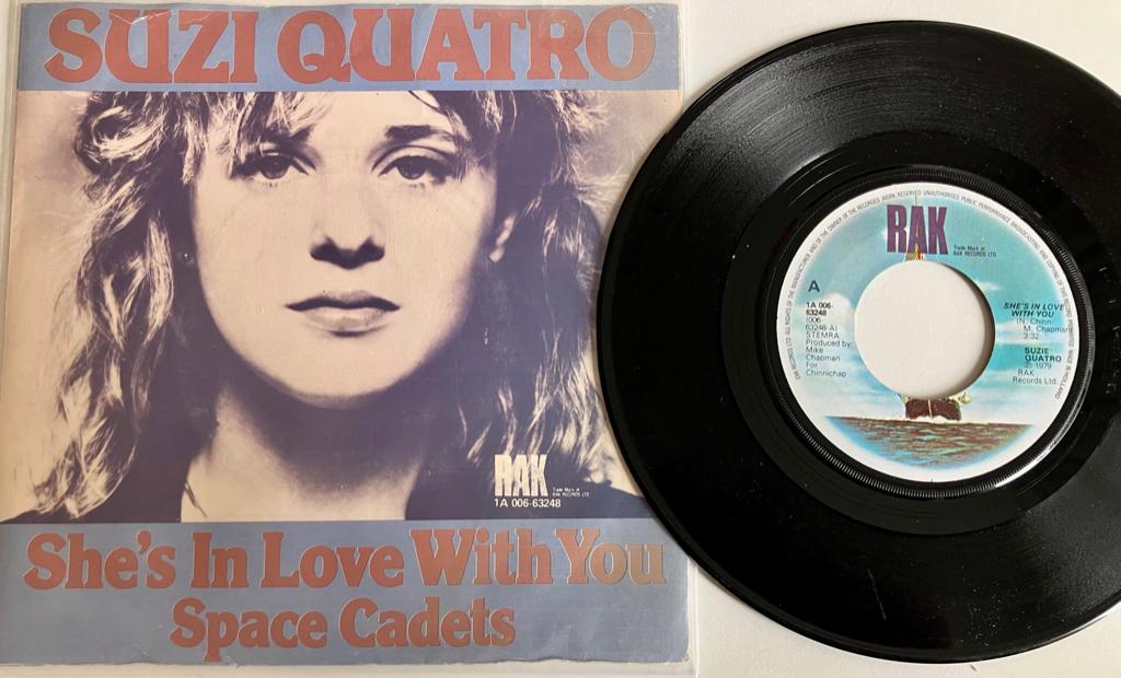 S208C S. Quatro 2 singles €6 ook los te koop, Fotohoes, Ophalen of Verzenden, Gebruikt, Rock en Metal