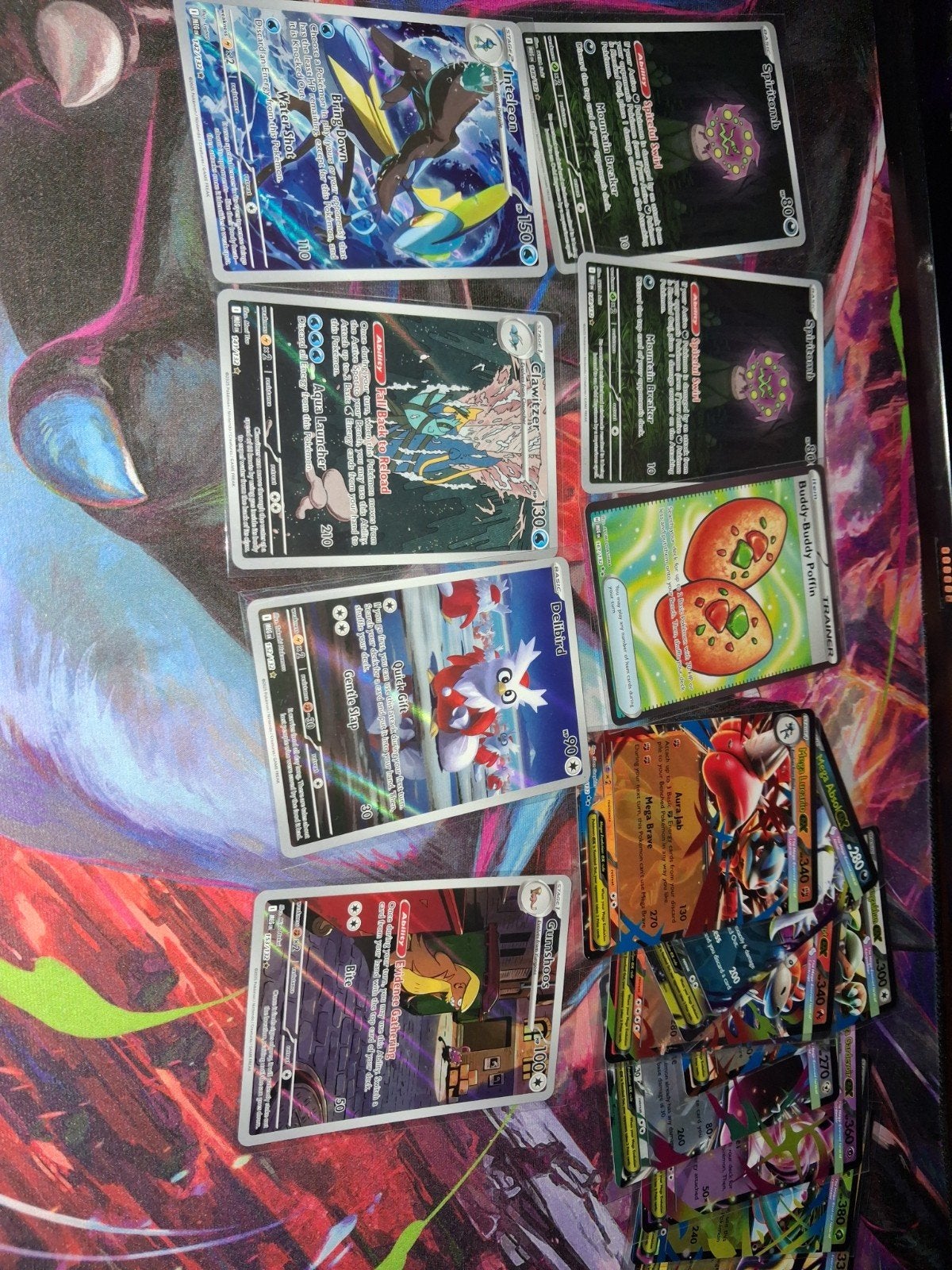 Pokémon Kaarten Mega Evolution 6 IR, 9 EX set, Ophalen of Verzenden, Zo goed als nieuw, Meerdere kaarten, Foil